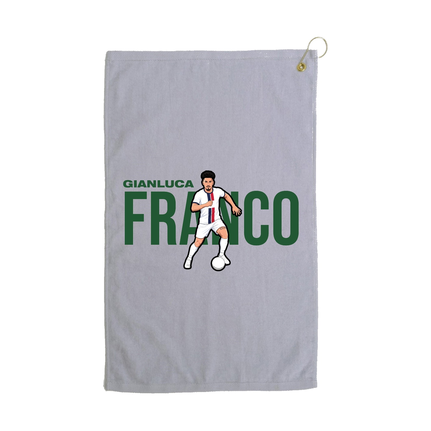 Golf Towel — Player Name in Grey