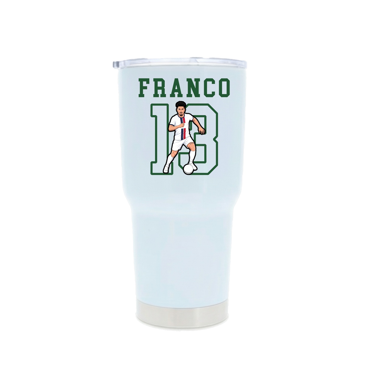 30oz Stainless Steel Tumbler — Shirsey in White