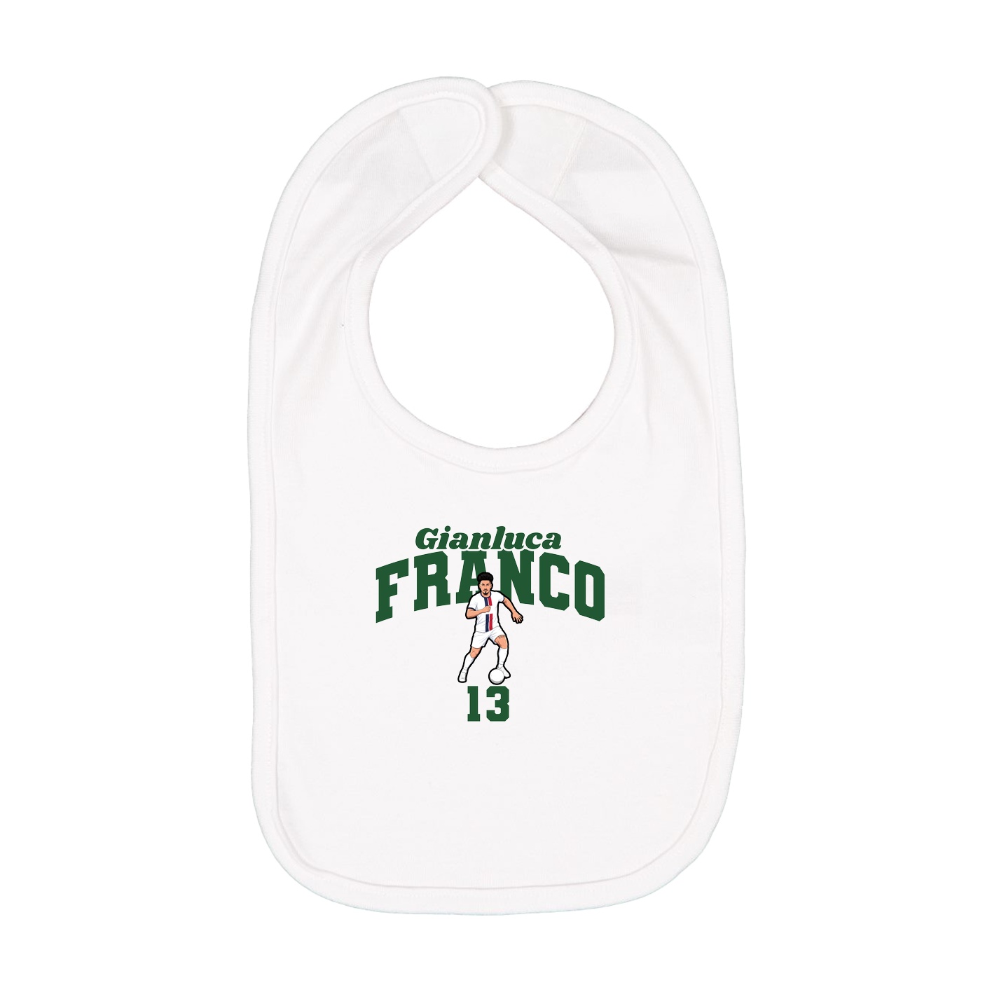 Infant Bib — Signature Arch in White