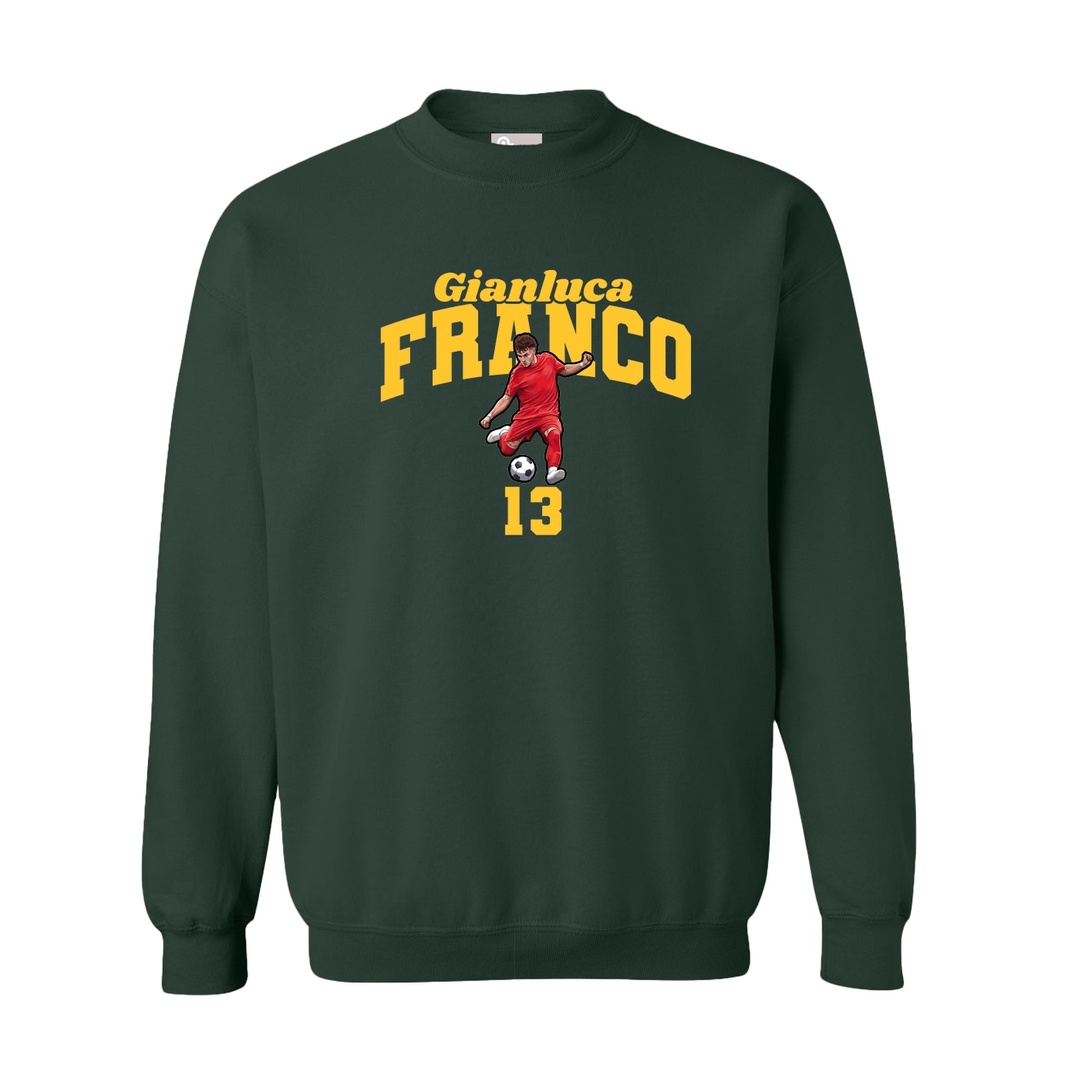 Fleece Crew — Signature Arch in Green