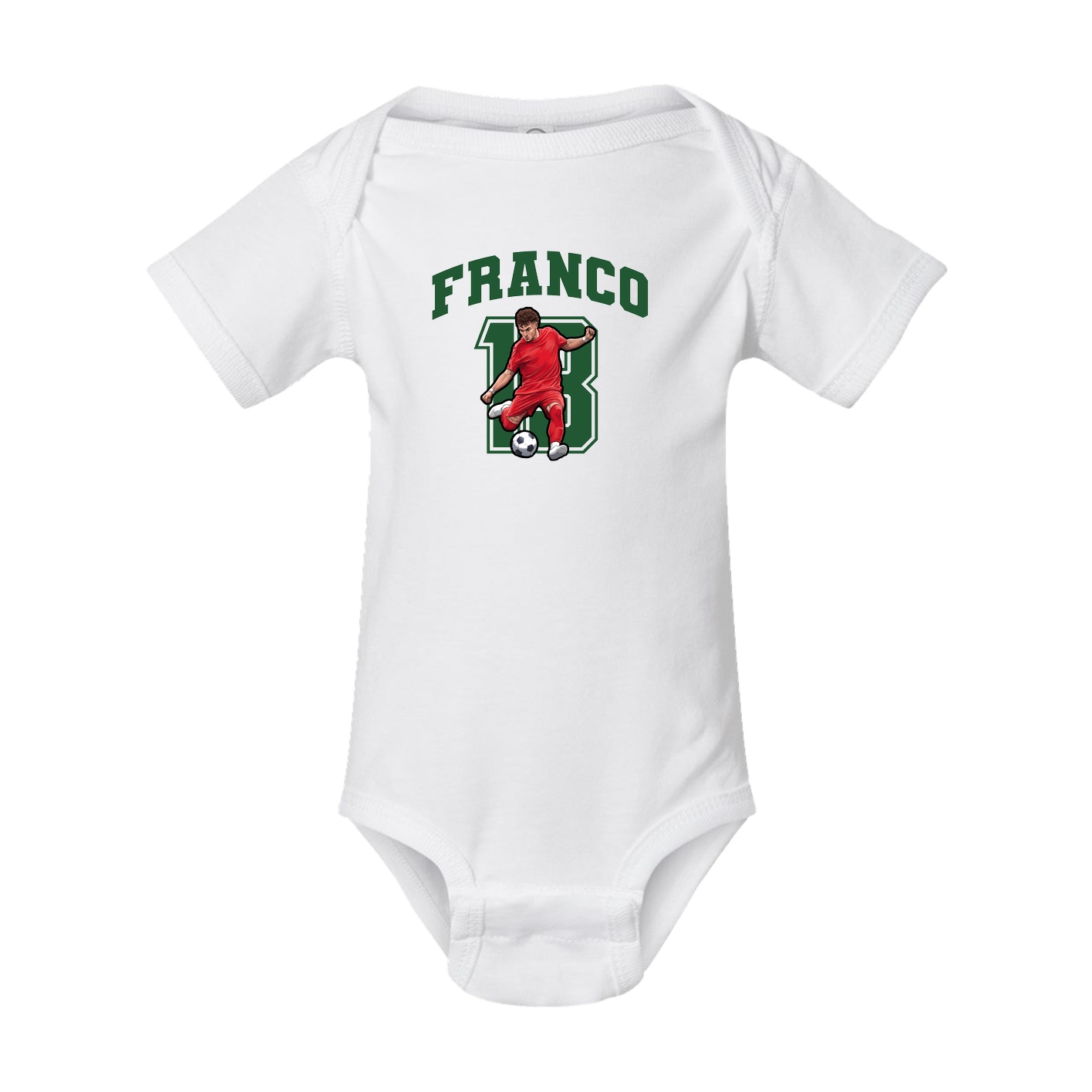 Baby Onesie — Number in White