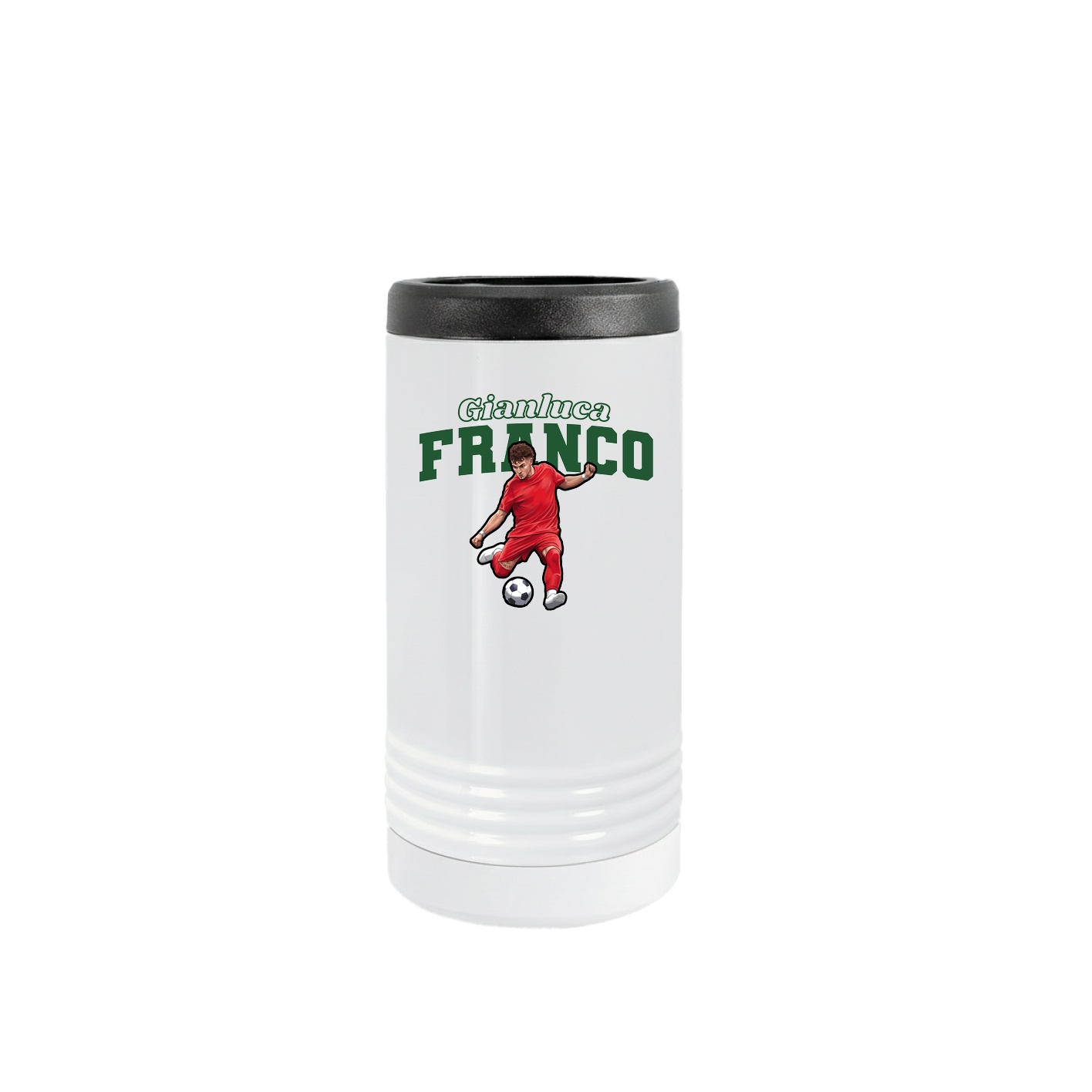Slim Beverage Holder — Name Arch in White