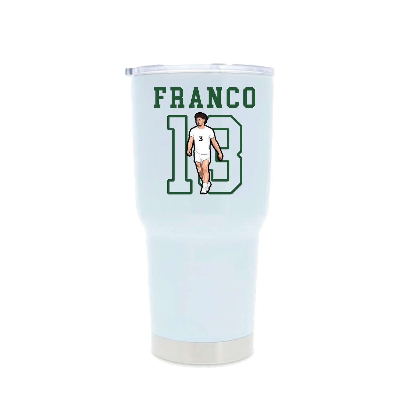 30oz Stainless Steel Tumbler — Shirsey in White