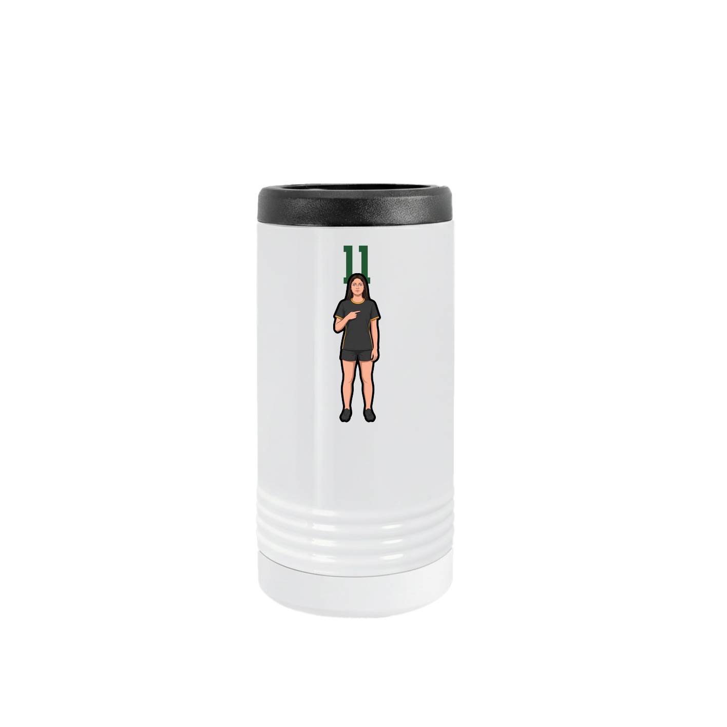 Slim Beverage Holder — Number Top in White