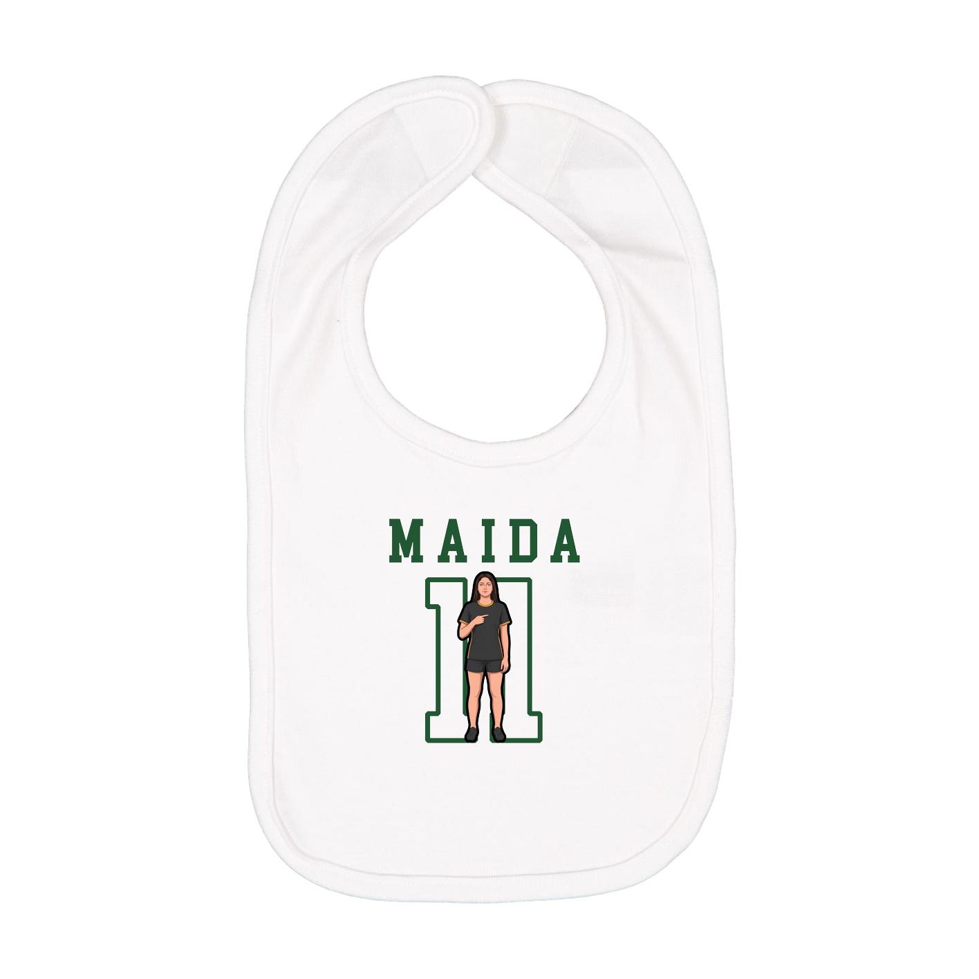 Infant Bib — Shirsey in White