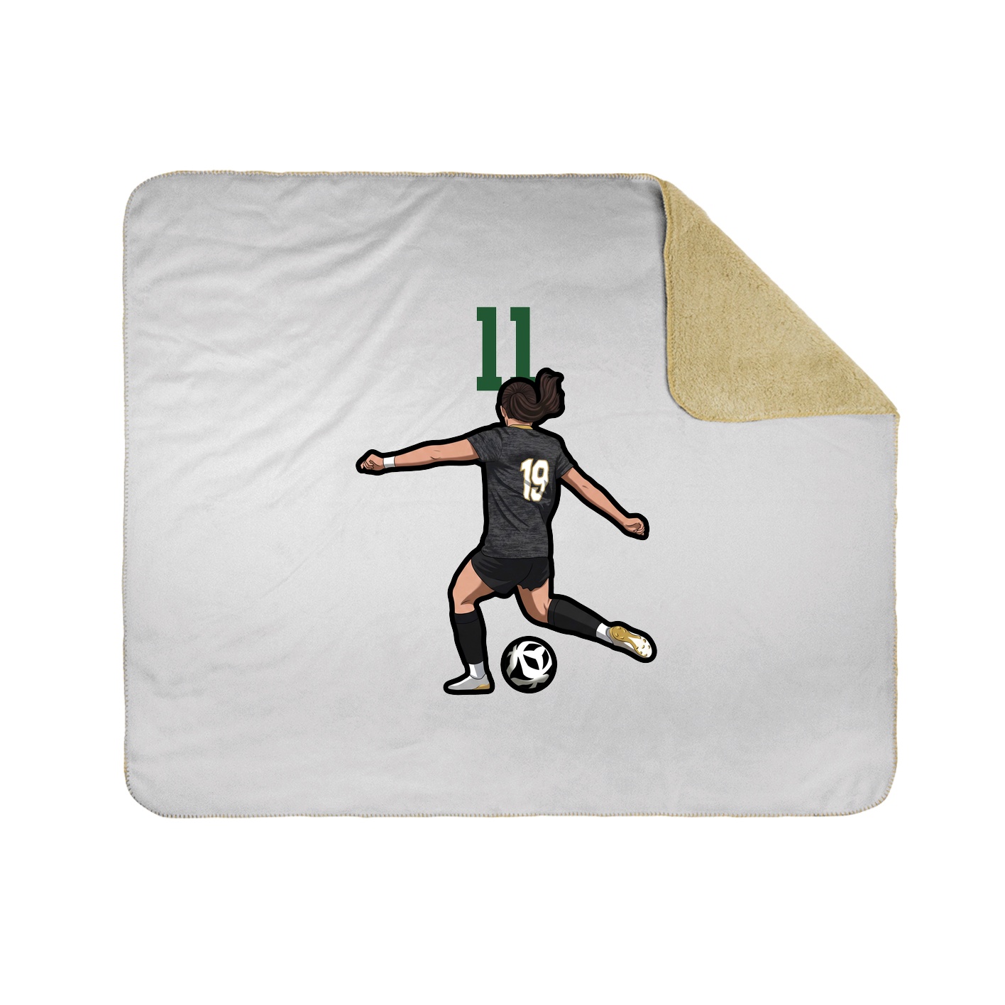 Throw Blanket — Number Top in White