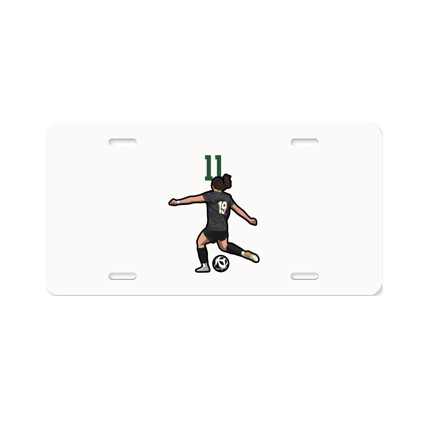 License Plate — Number Top in Classic