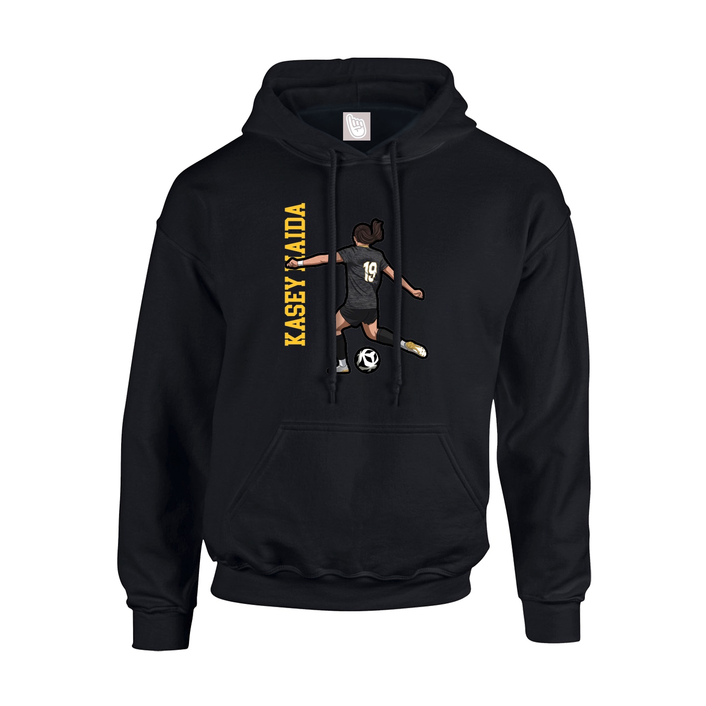 Youth Hoodie — Name Vertical in Black