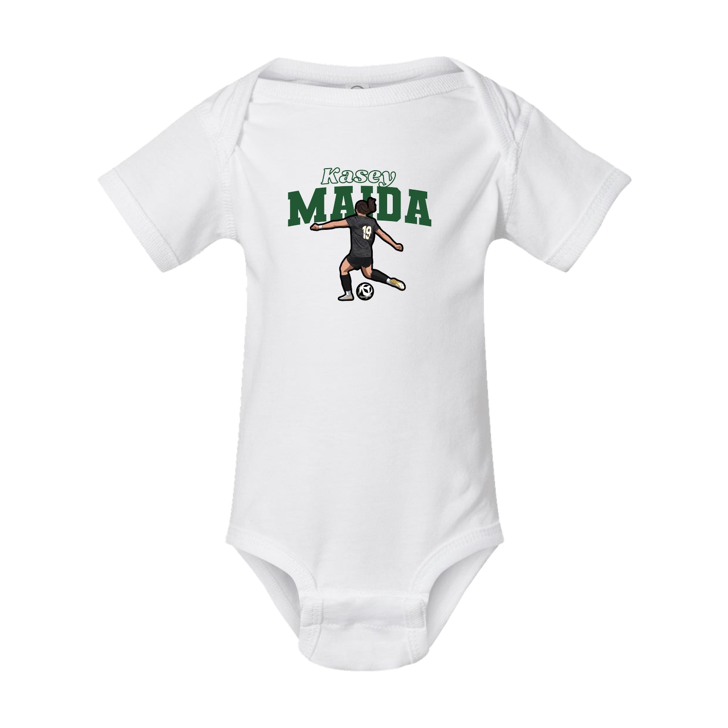 Baby Onesie — Name Arch in White