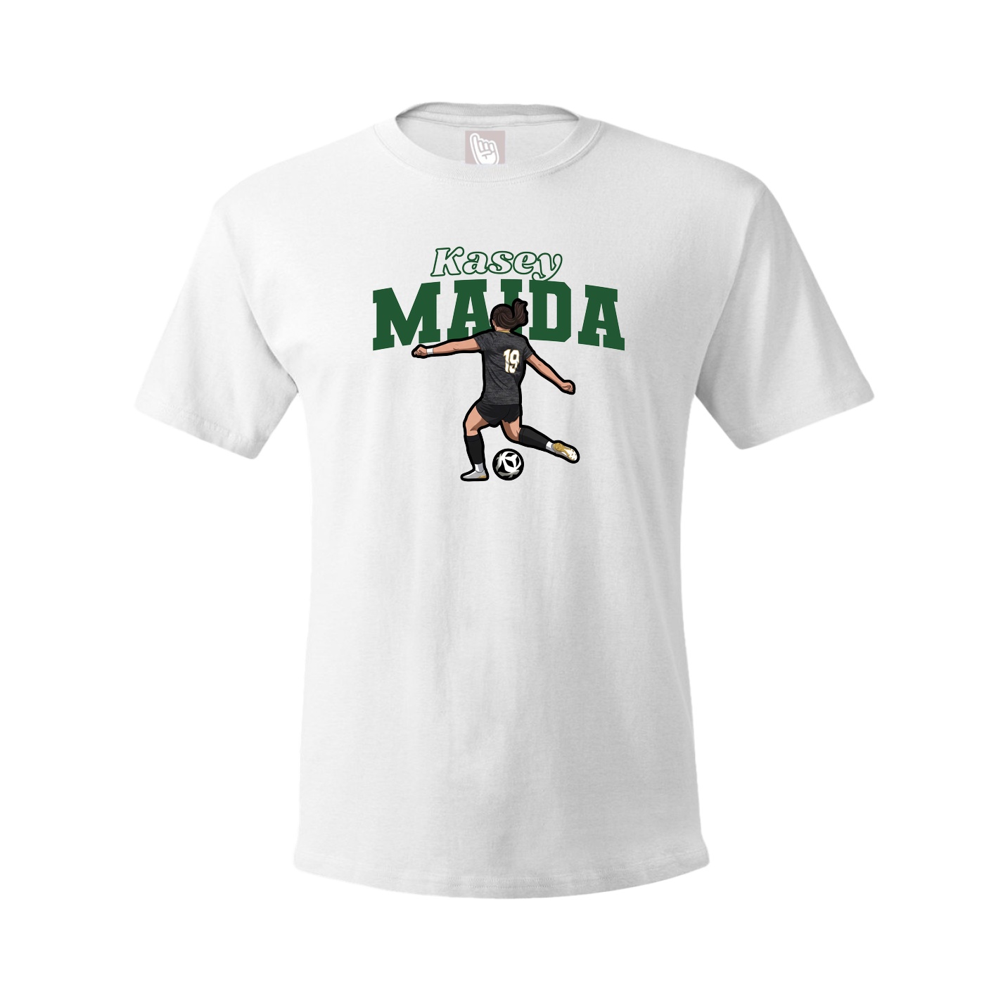 Youth Tee — Name Arch in White