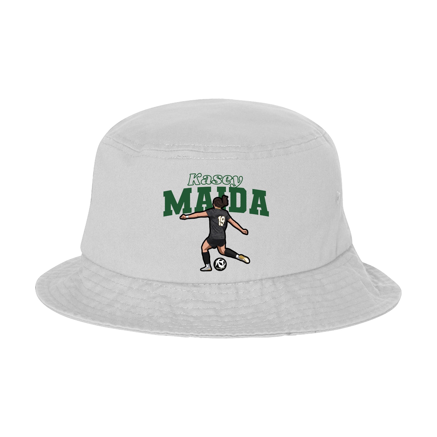Bucket Cap — Name Arch in White