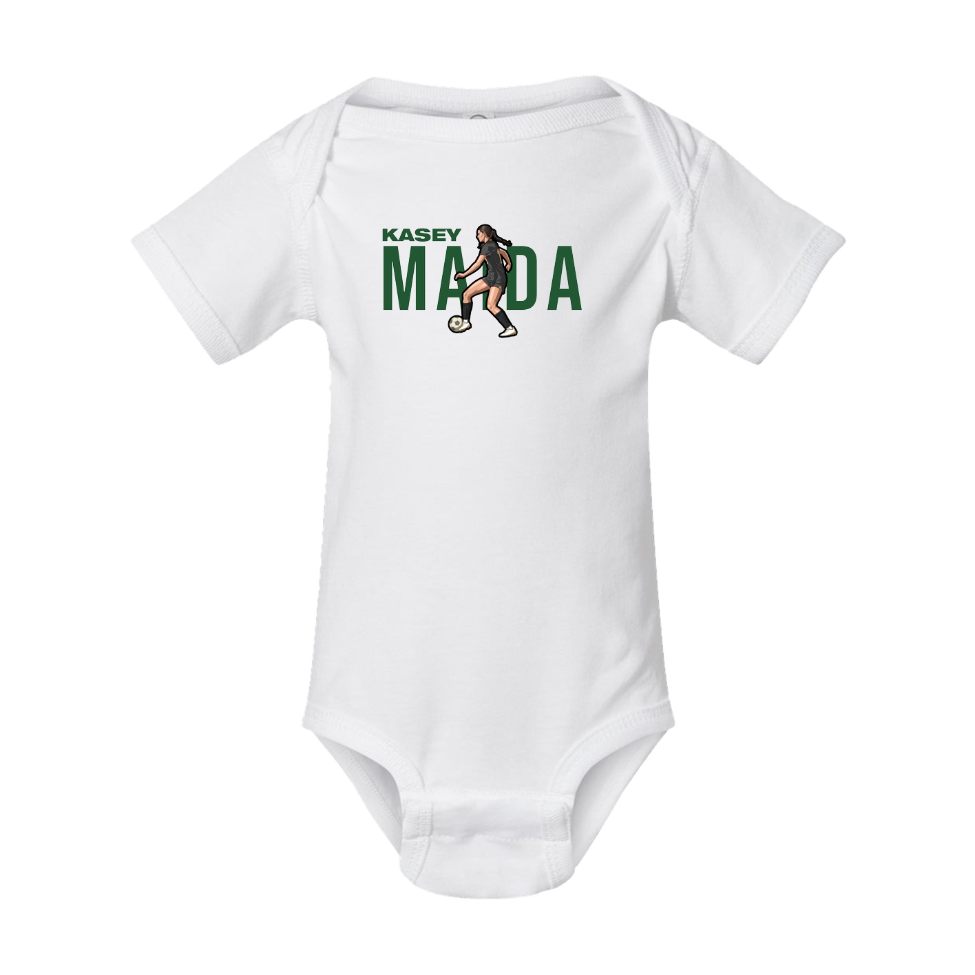 Baby Onesie — Player Name in White
