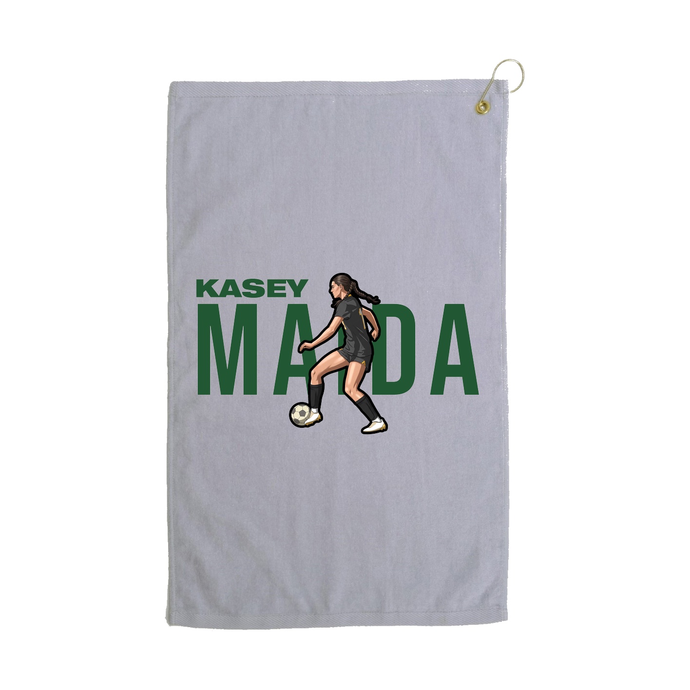Golf Towel — Player Name in Grey