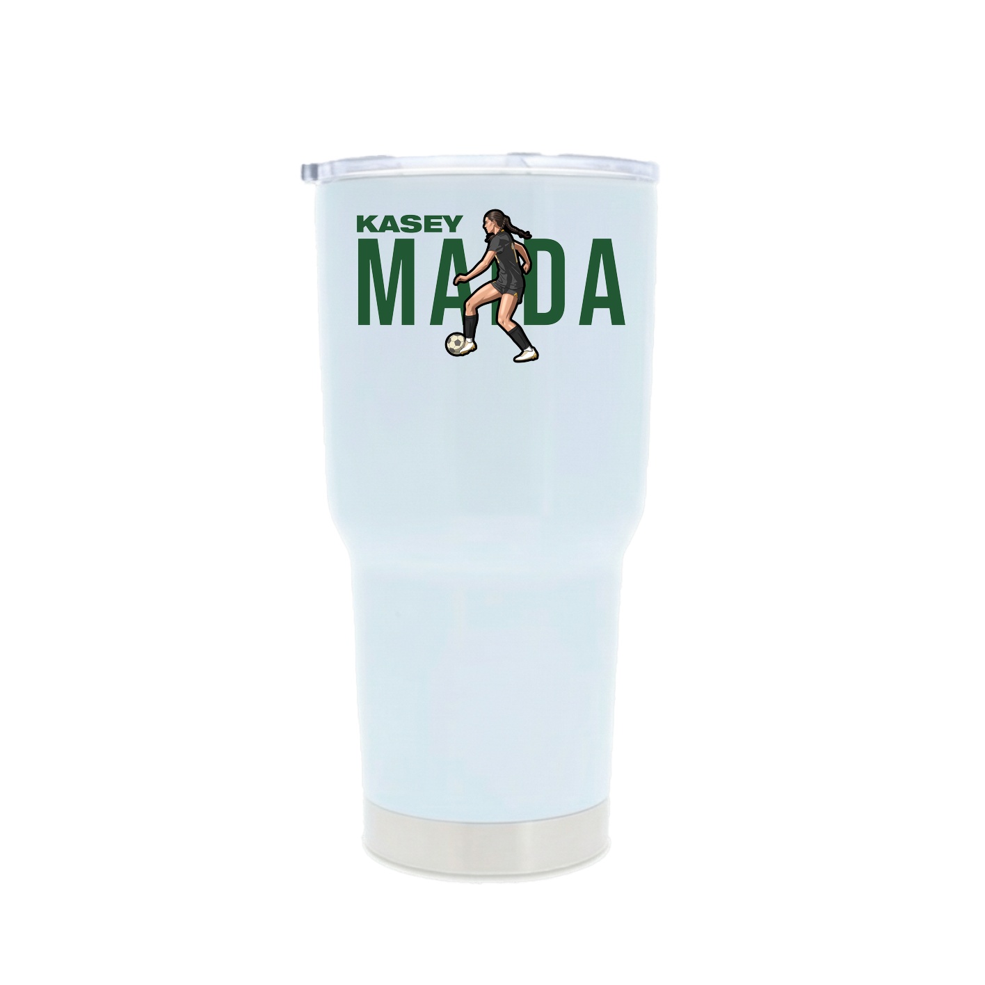 30oz Stainless Steel Tumbler — Player Name in White