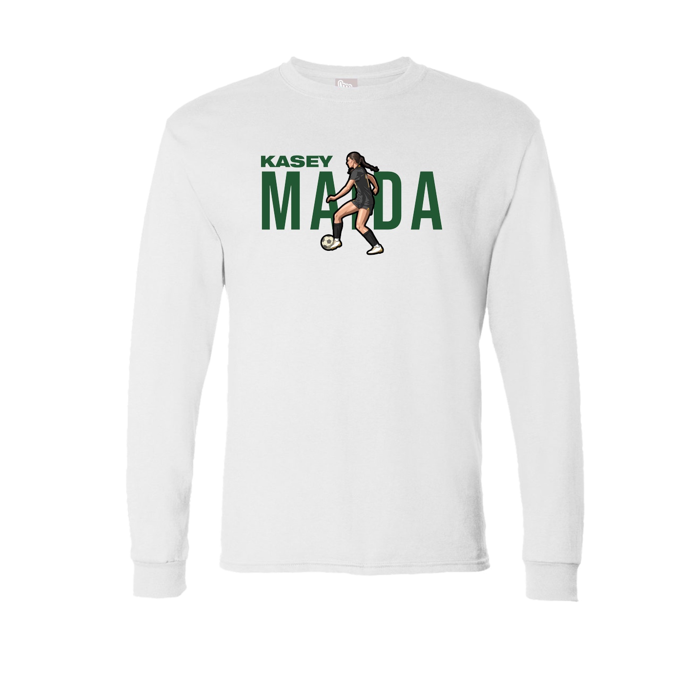 Long Sleeve Tee — Player Name in White