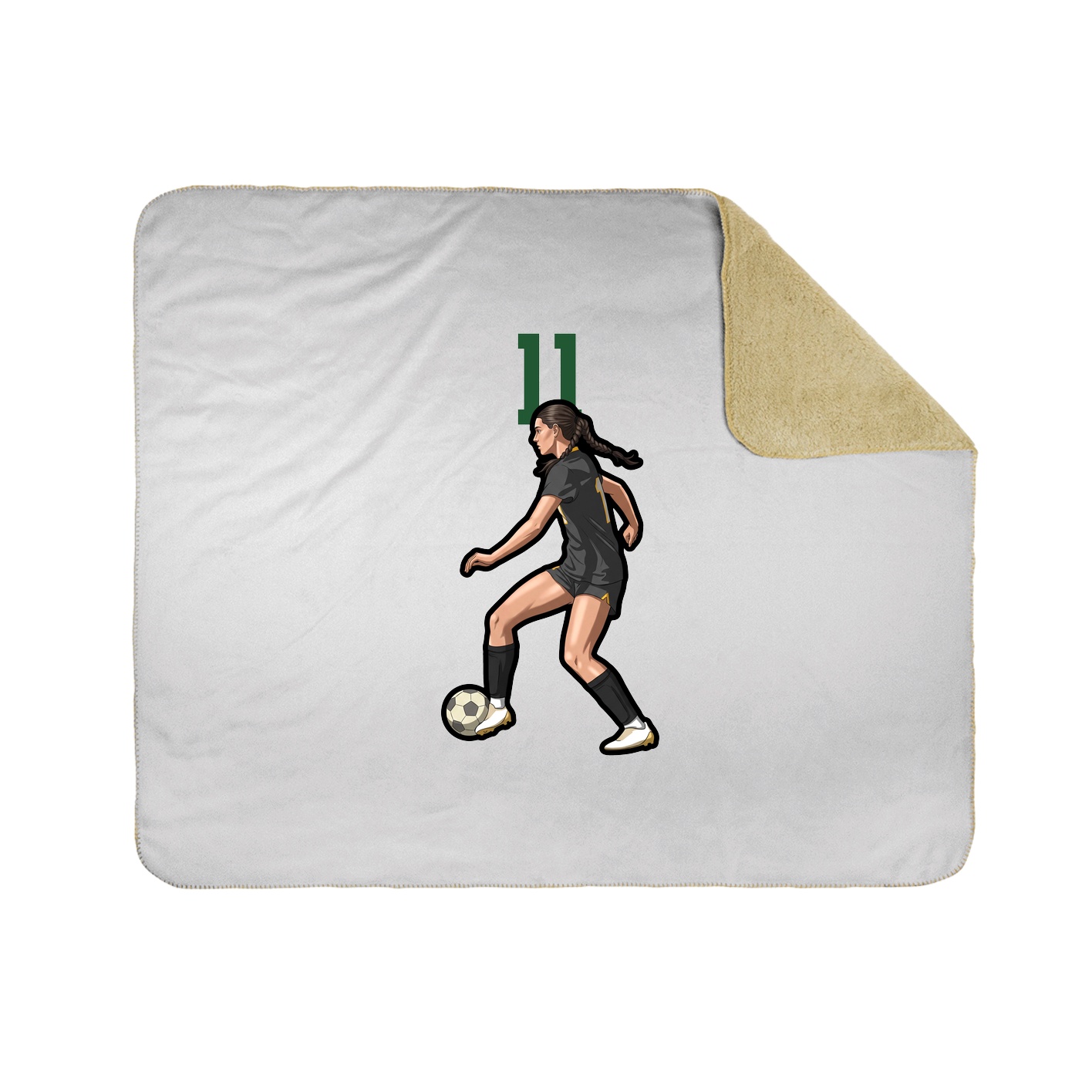Throw Blanket — Number Top in White