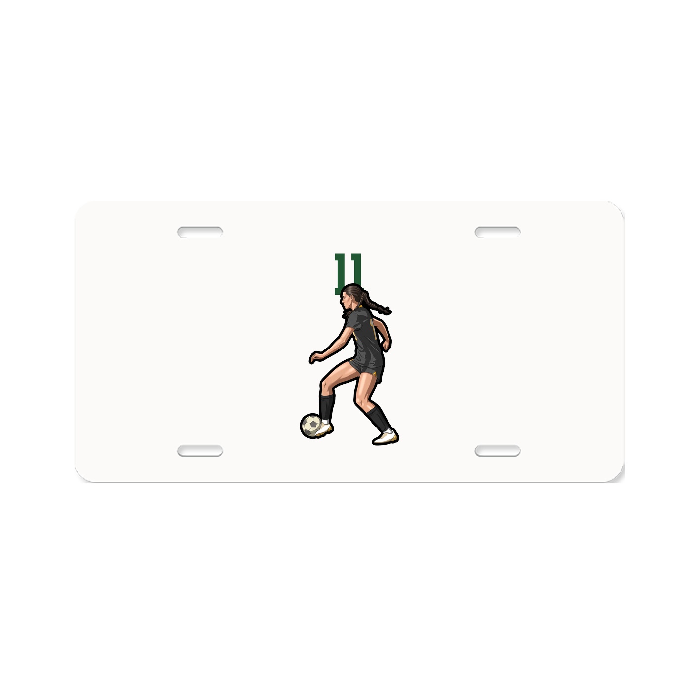 License Plate — Number Top in Classic