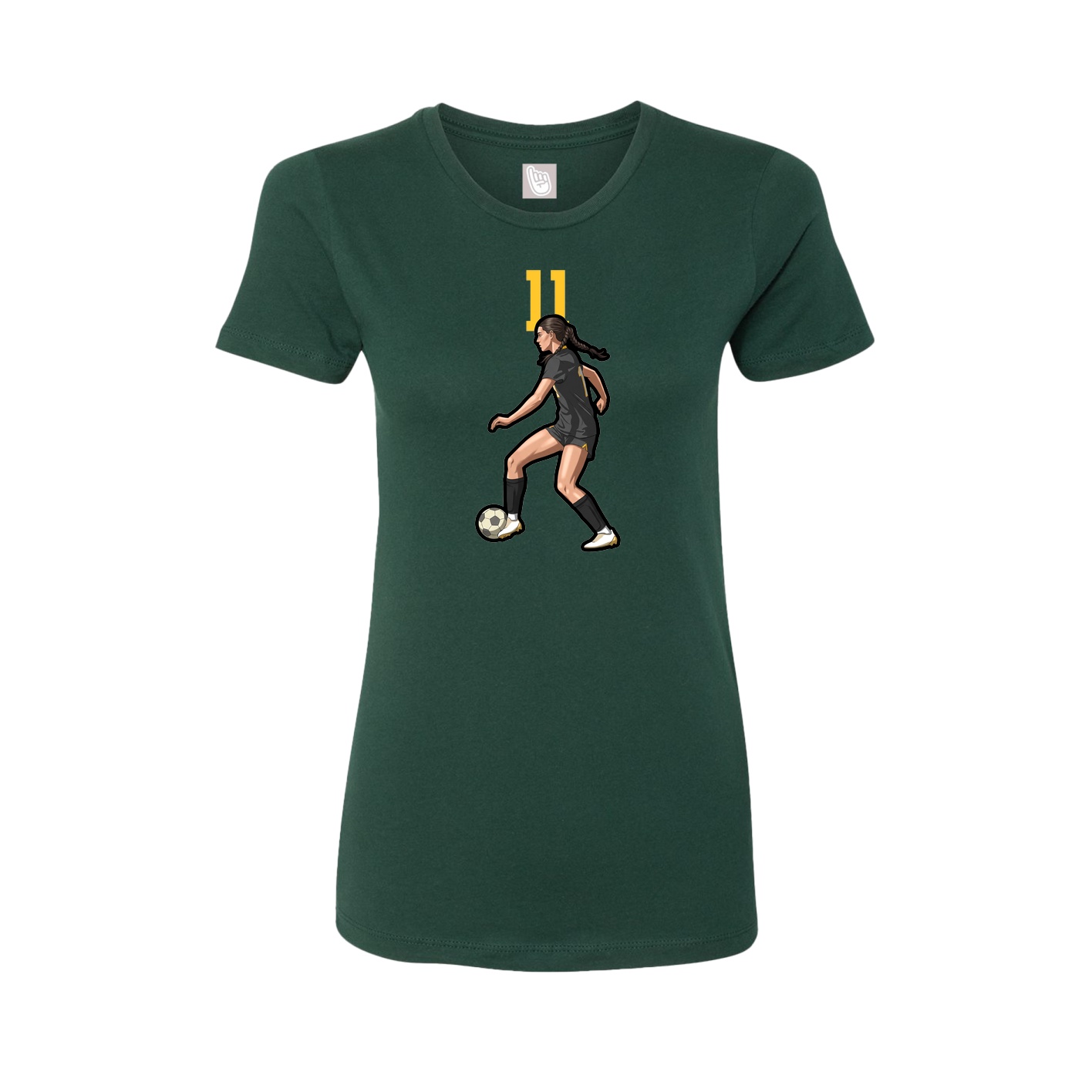 Womens Tee — Number Top in Green