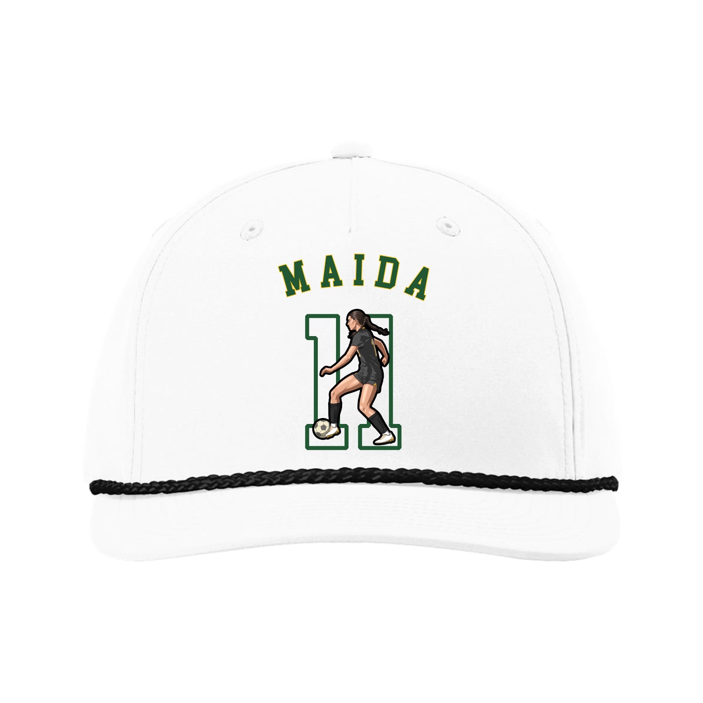 Five-Panel Classic Rope Cap — Shirsey Arch in White