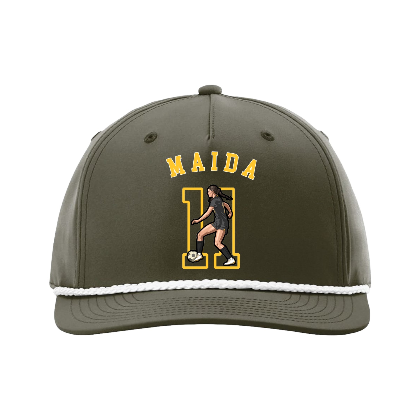 Five-Panel Classic Rope Cap — Shirsey Arch in Green