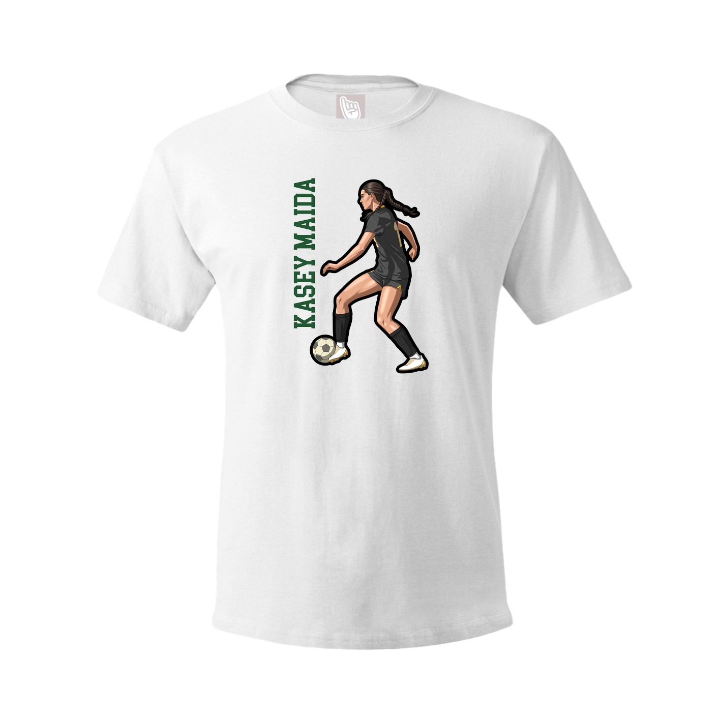 Tee — Name Vertical in White