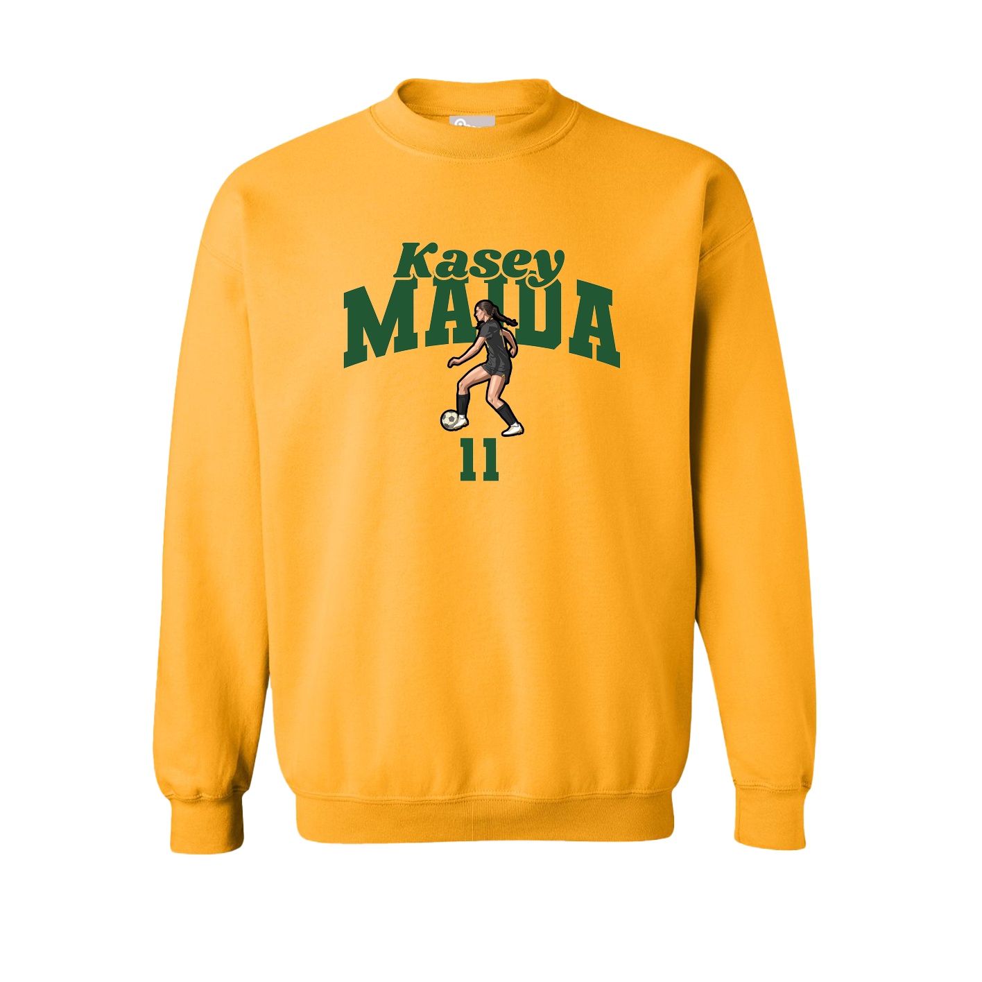 Fleece Crew — Signature Arch in Gold