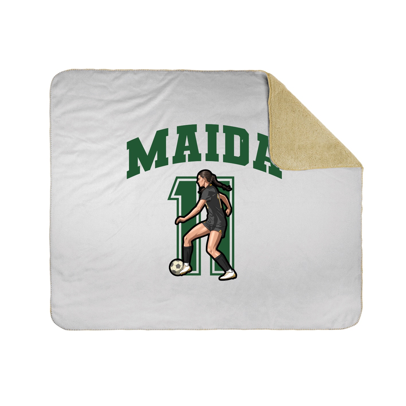 Throw Blanket — Number in White