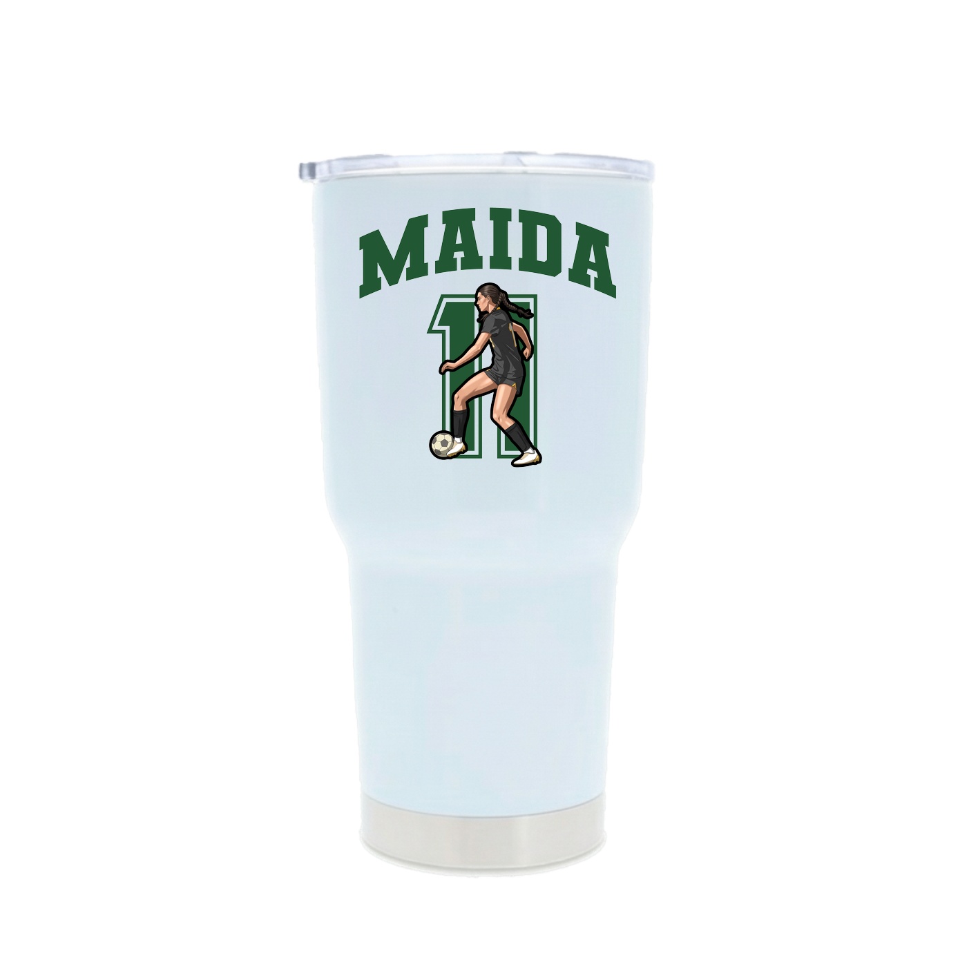 30oz Stainless Steel Tumbler — Number in White