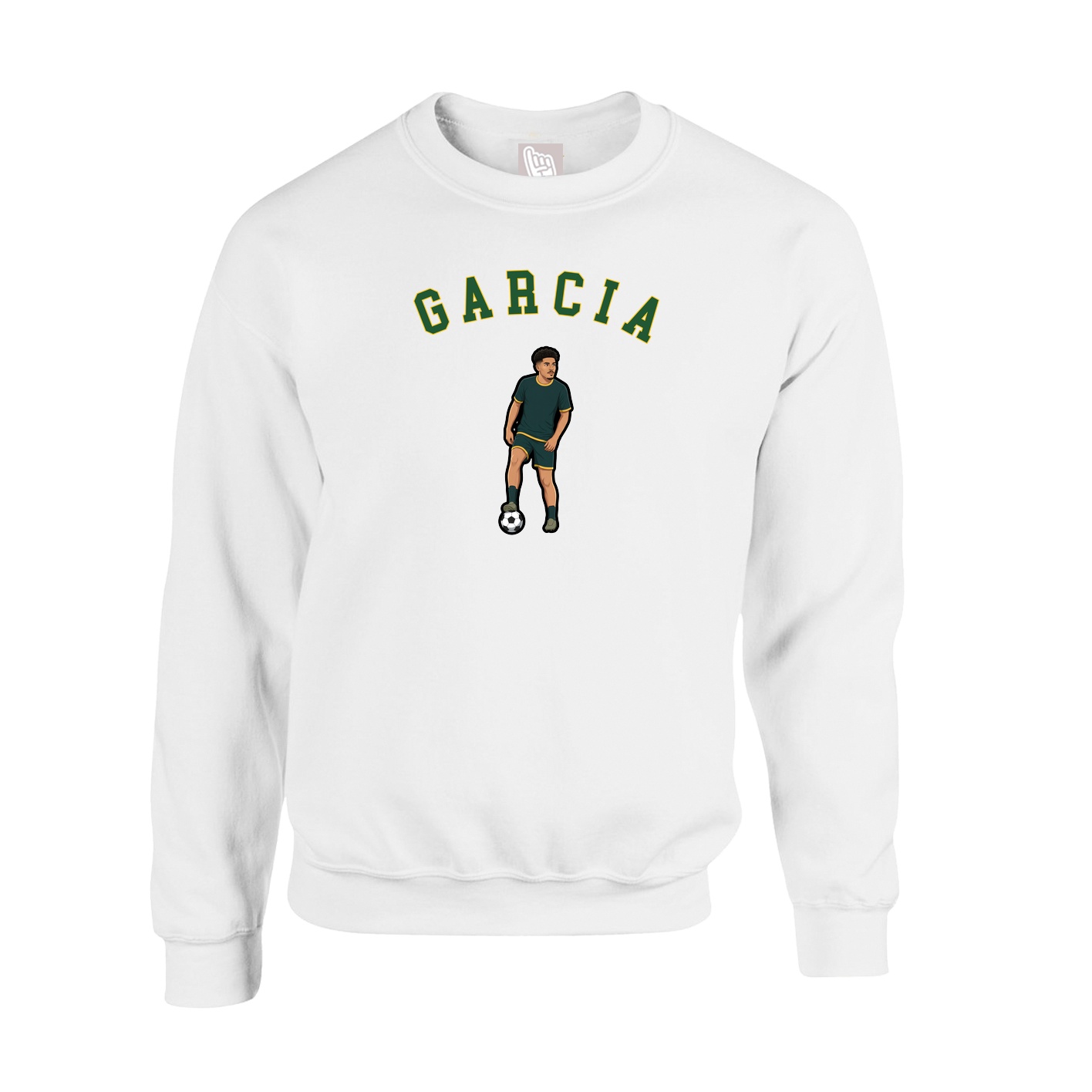 Fleece Crew — Shirsey Arch in White