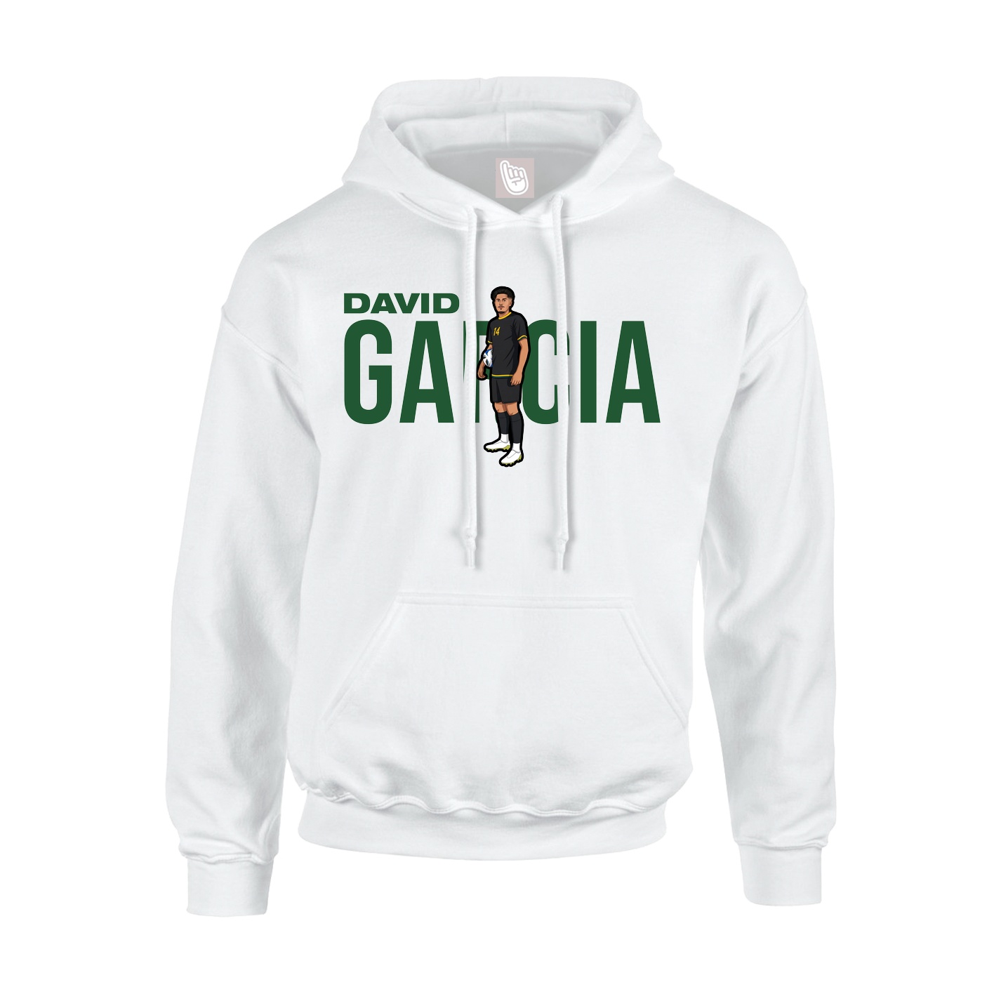 Youth Hoodie — Player Name in White