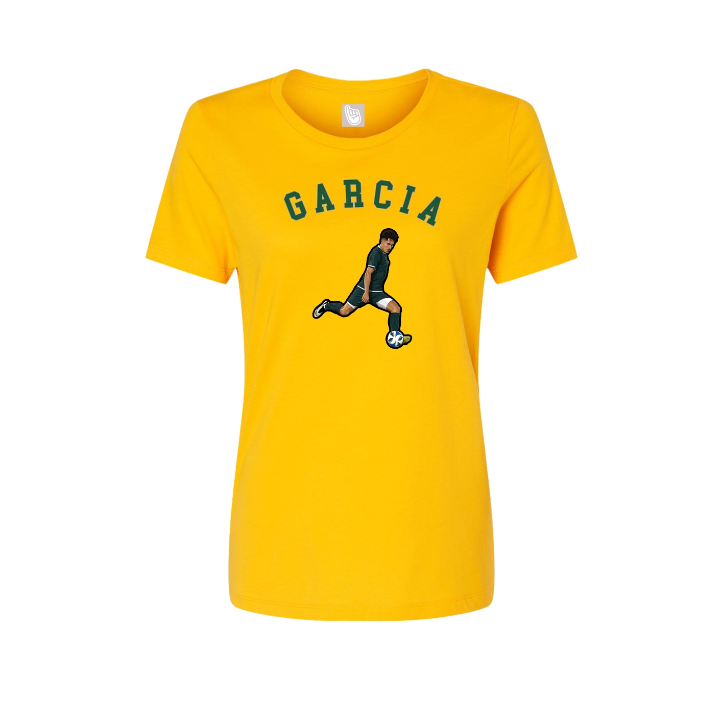 Fitted Women's Tee — Shirsey Arch in Gold