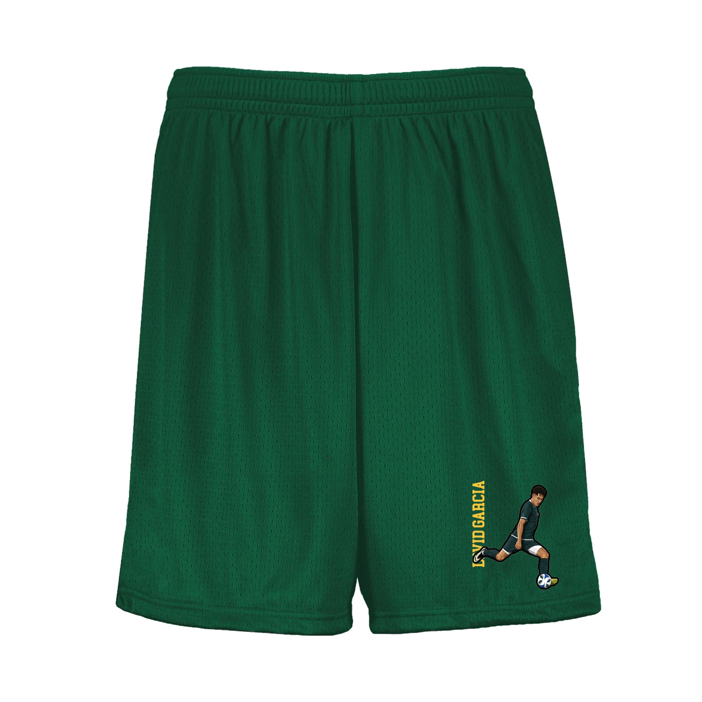 Shorts — Name Vertical in Green