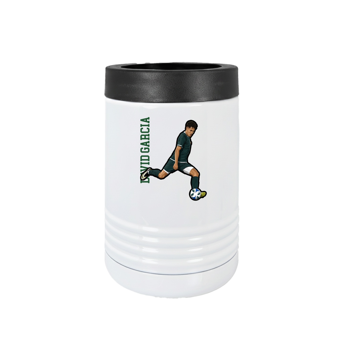 Beverage Holder — Name Vertical in White