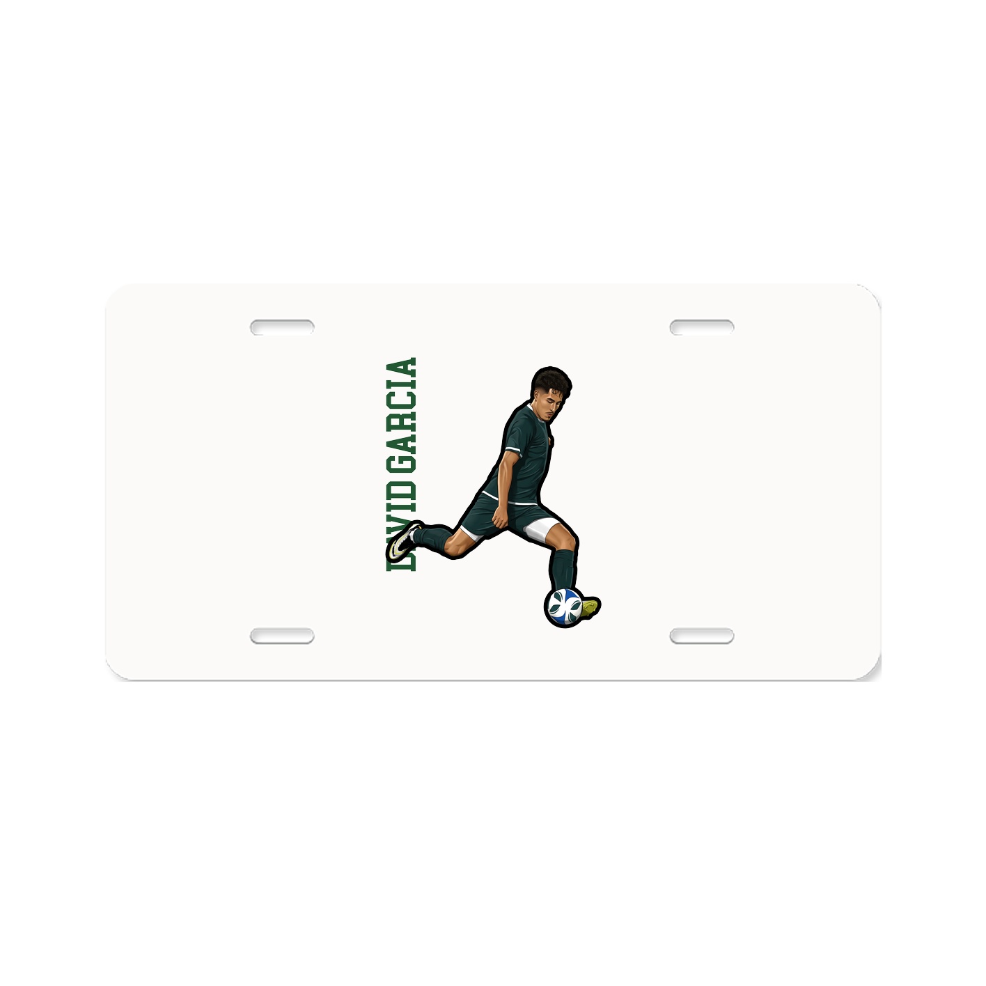 License Plate — Name Vertical in Classic