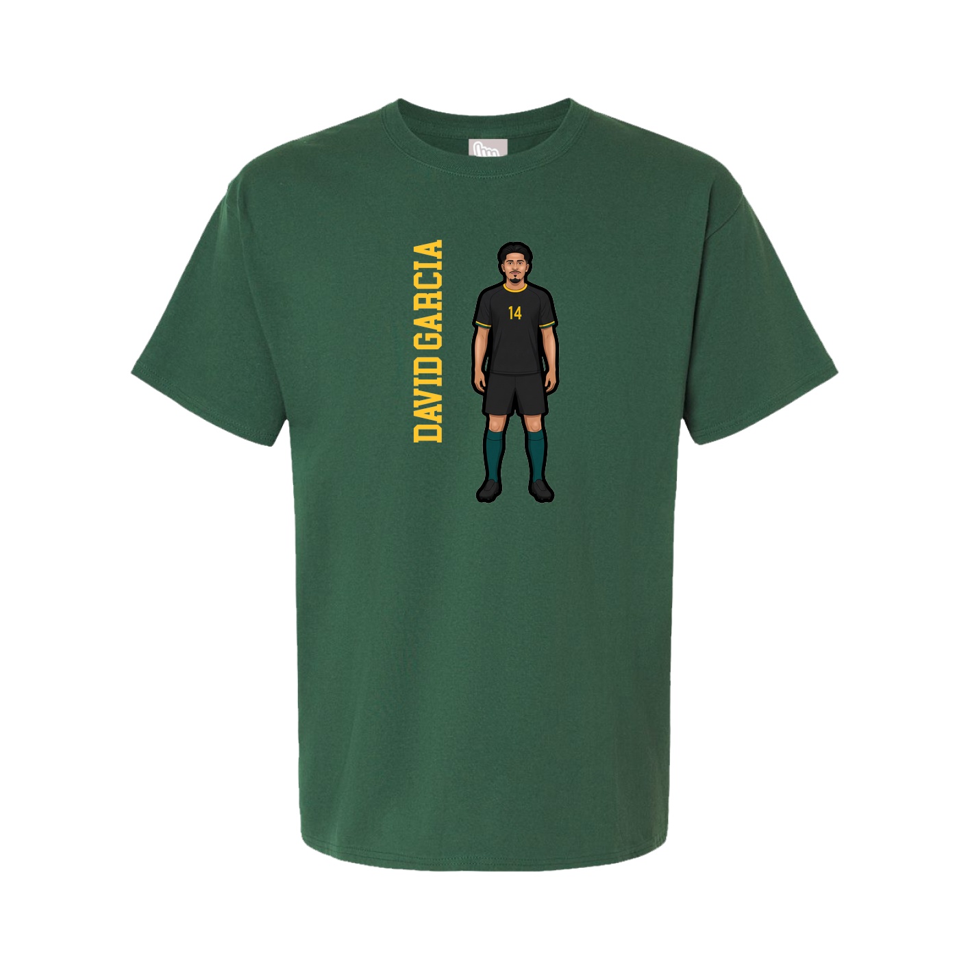 Youth Tee — Name Vertical in Green