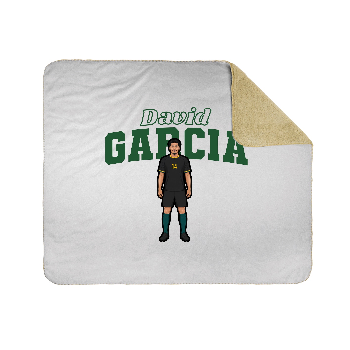 Throw Blanket — Name Arch in White