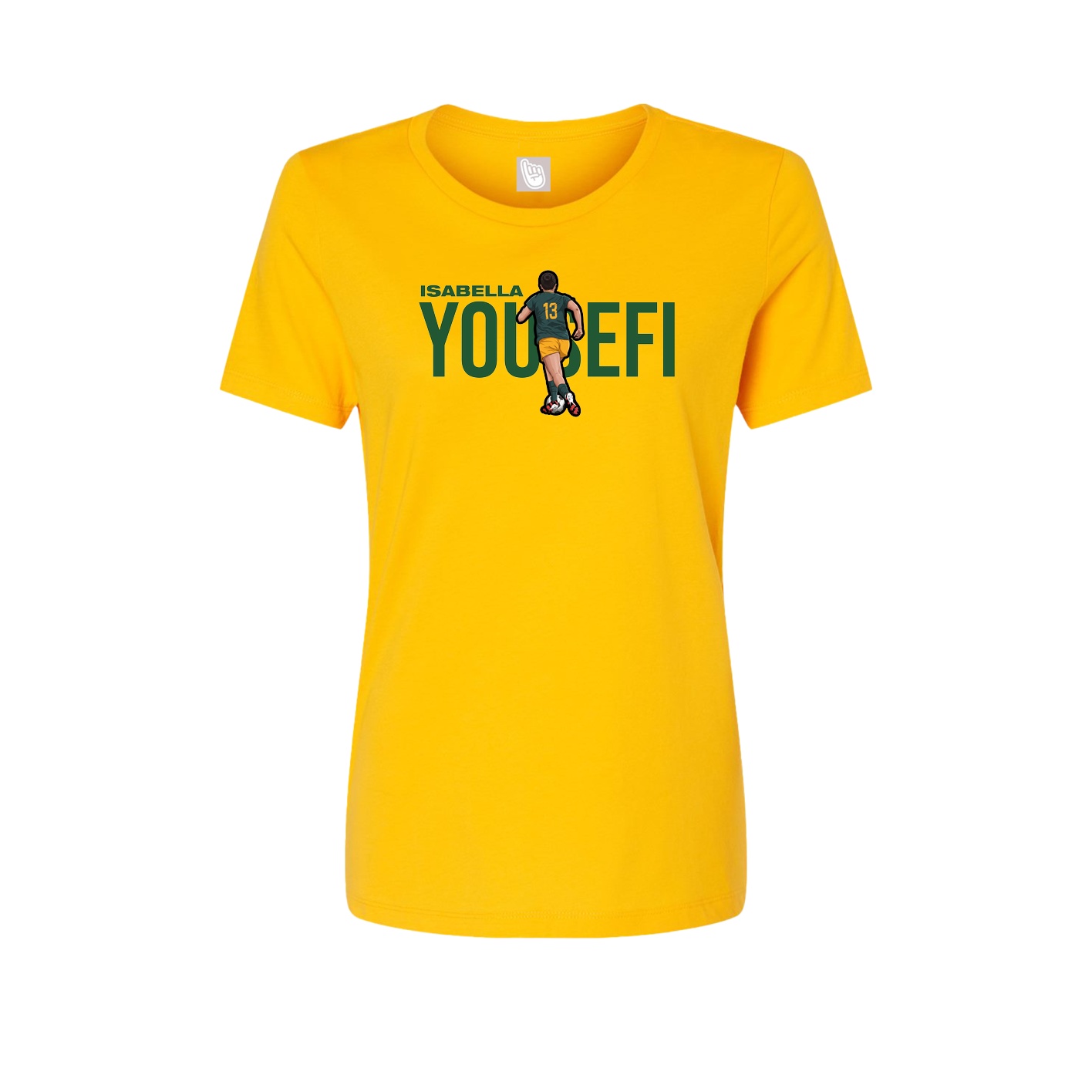 Fitted Women's Tee — Player Name in Gold