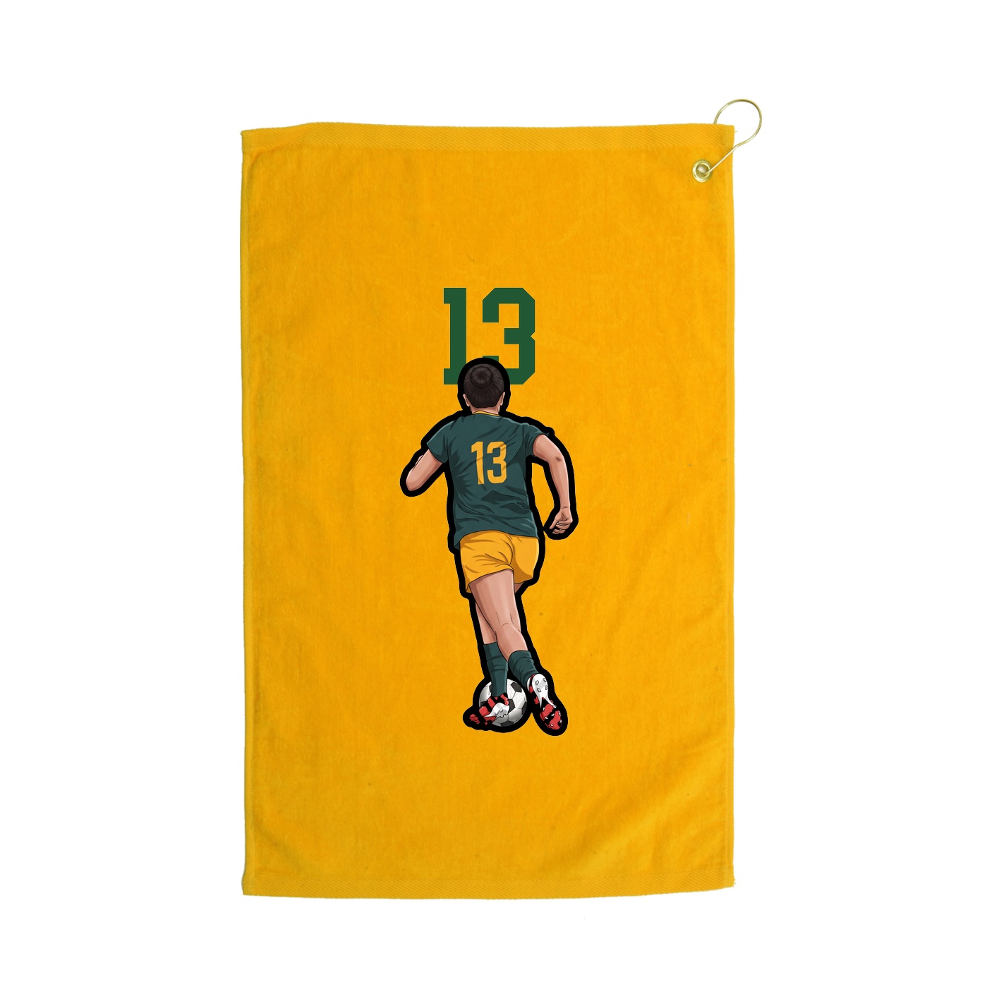 Golf Towel — Number Top in Gold