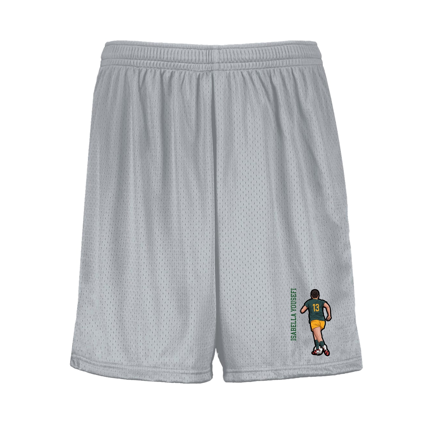 Shorts — Name Vertical in Silver