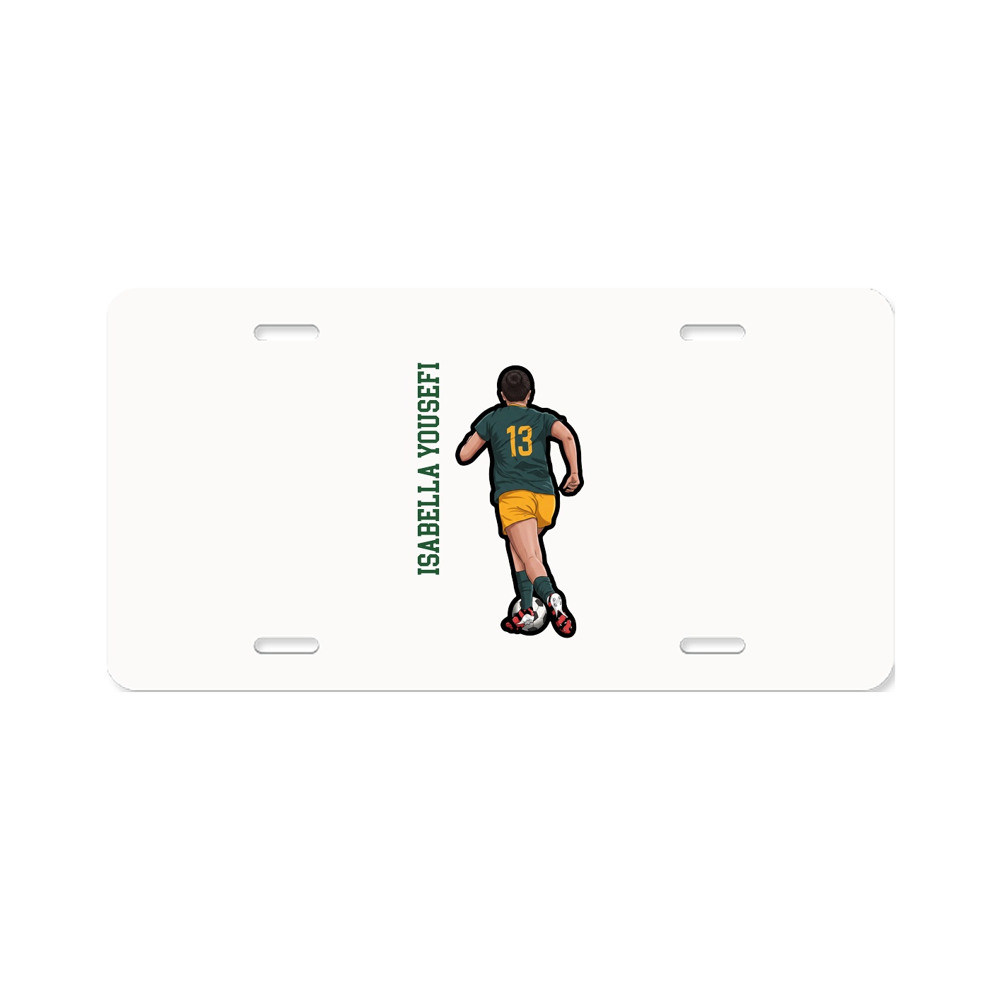 License Plate — Name Vertical in Classic