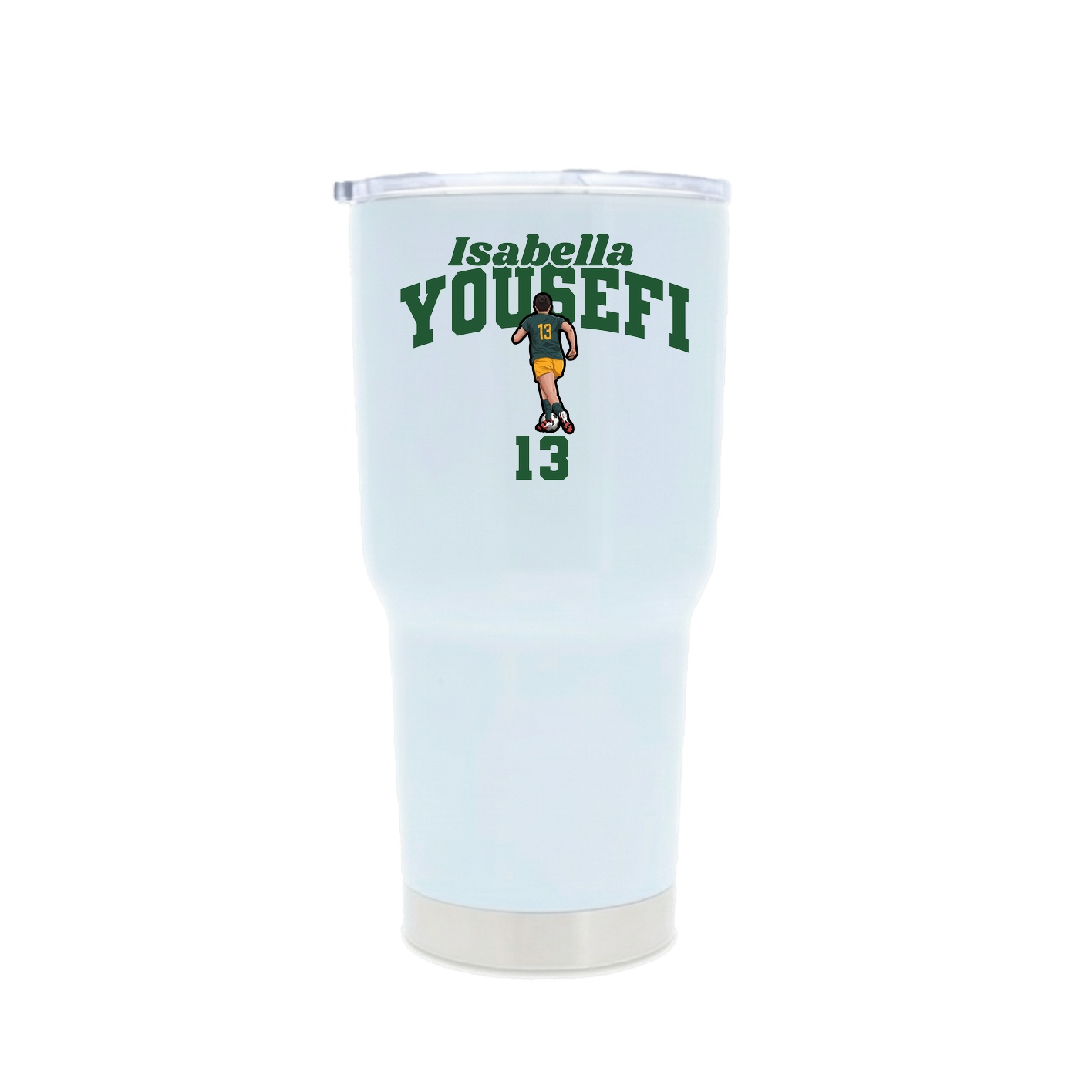 30oz Stainless Steel Tumbler — Signature Arch in White