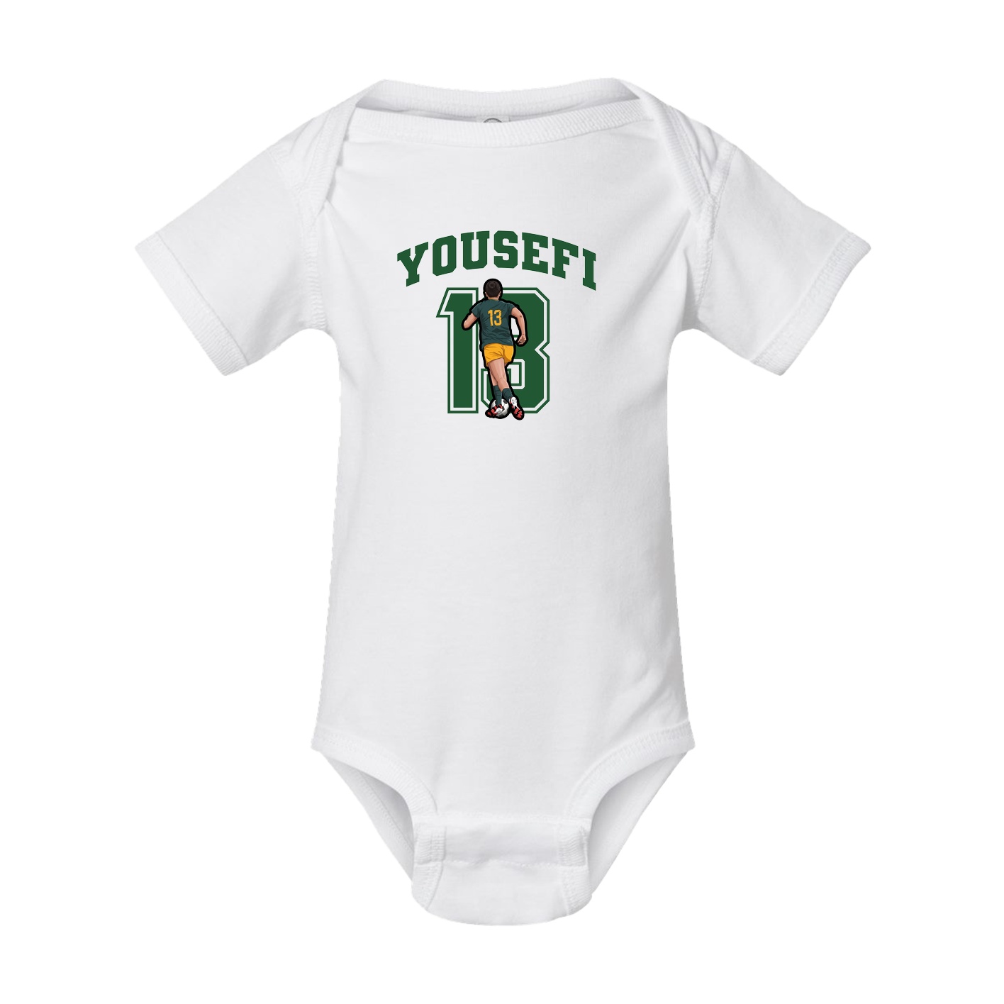 Baby Onesie — Number in White