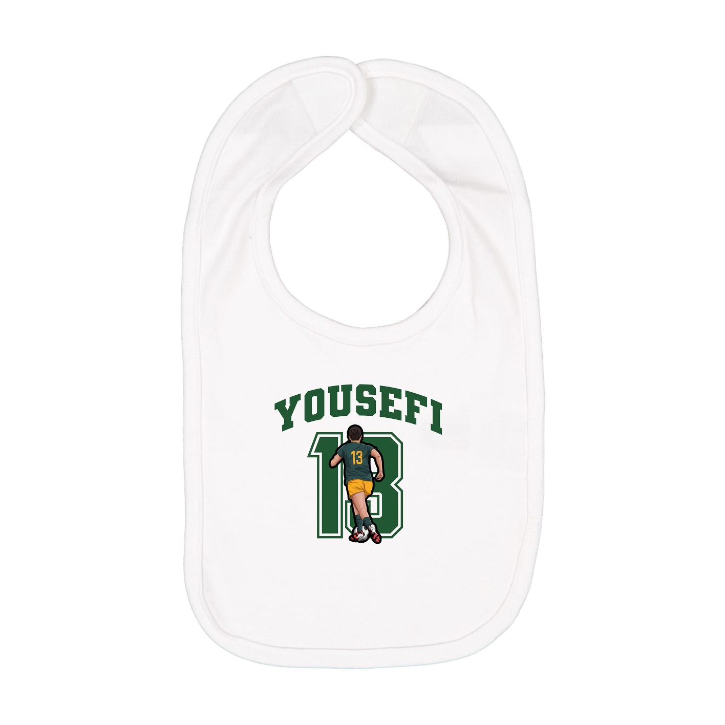 Infant Bib — Number in White