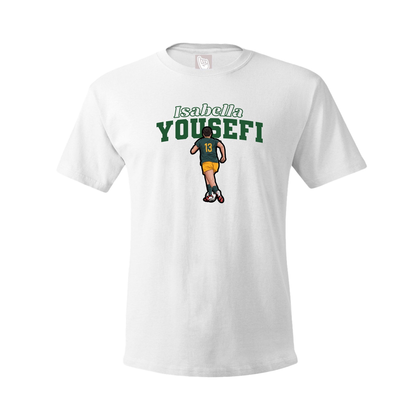 Youth Tee — Name Arch in White