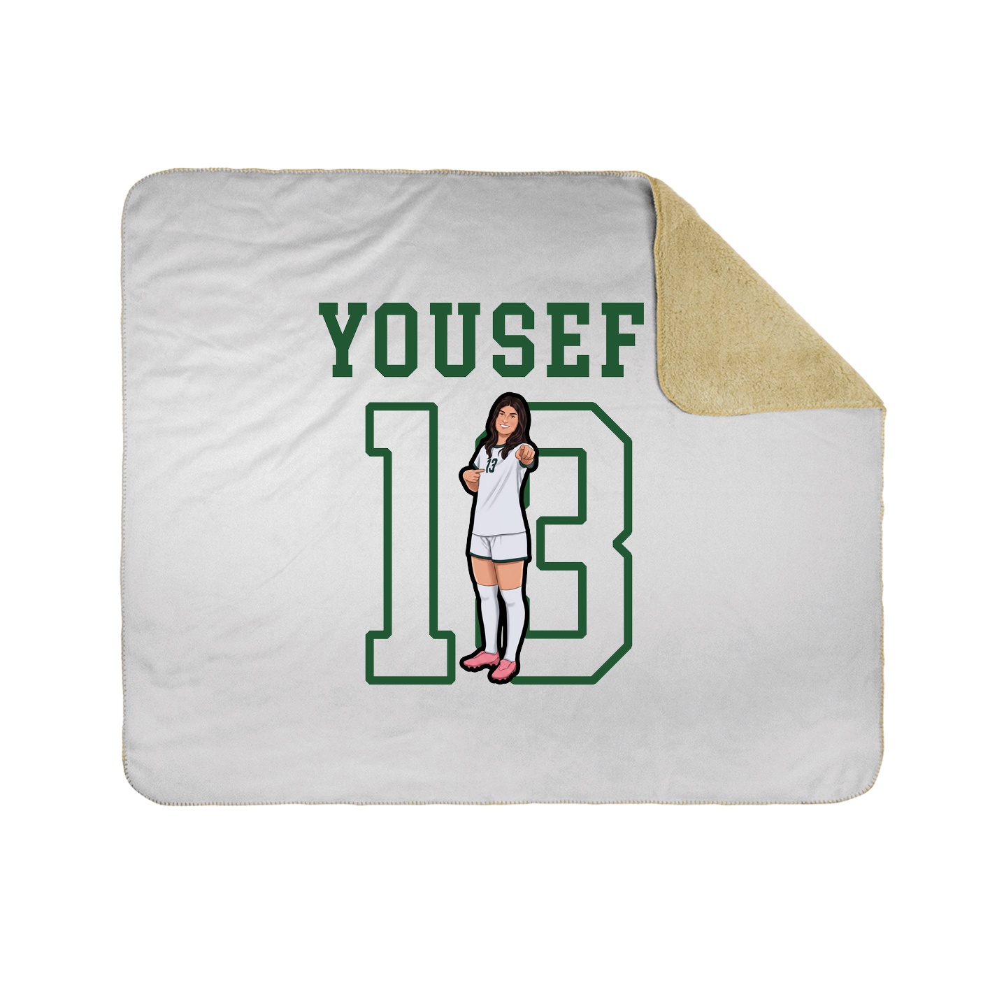 Throw Blanket — Shirsey in White