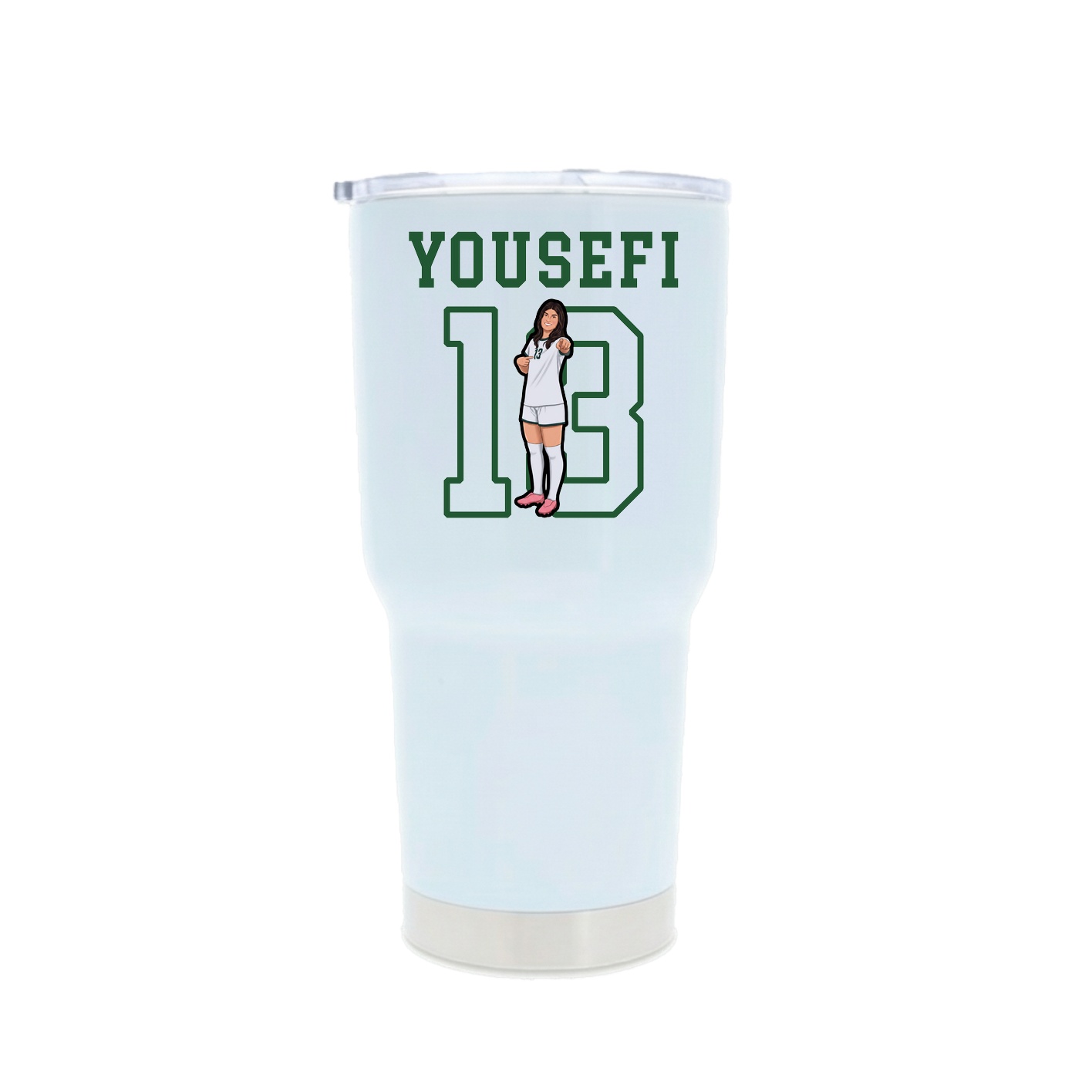 30oz Stainless Steel Tumbler — Shirsey in White