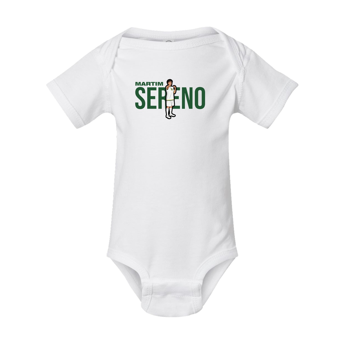 Baby Onesie — Player Name in White