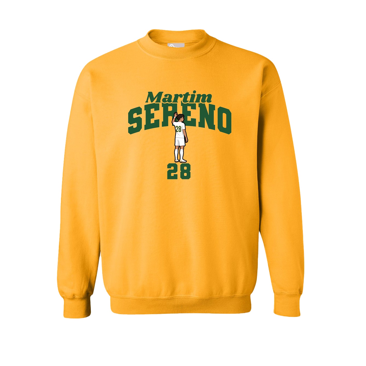 Fleece Crew — Signature Arch in Gold