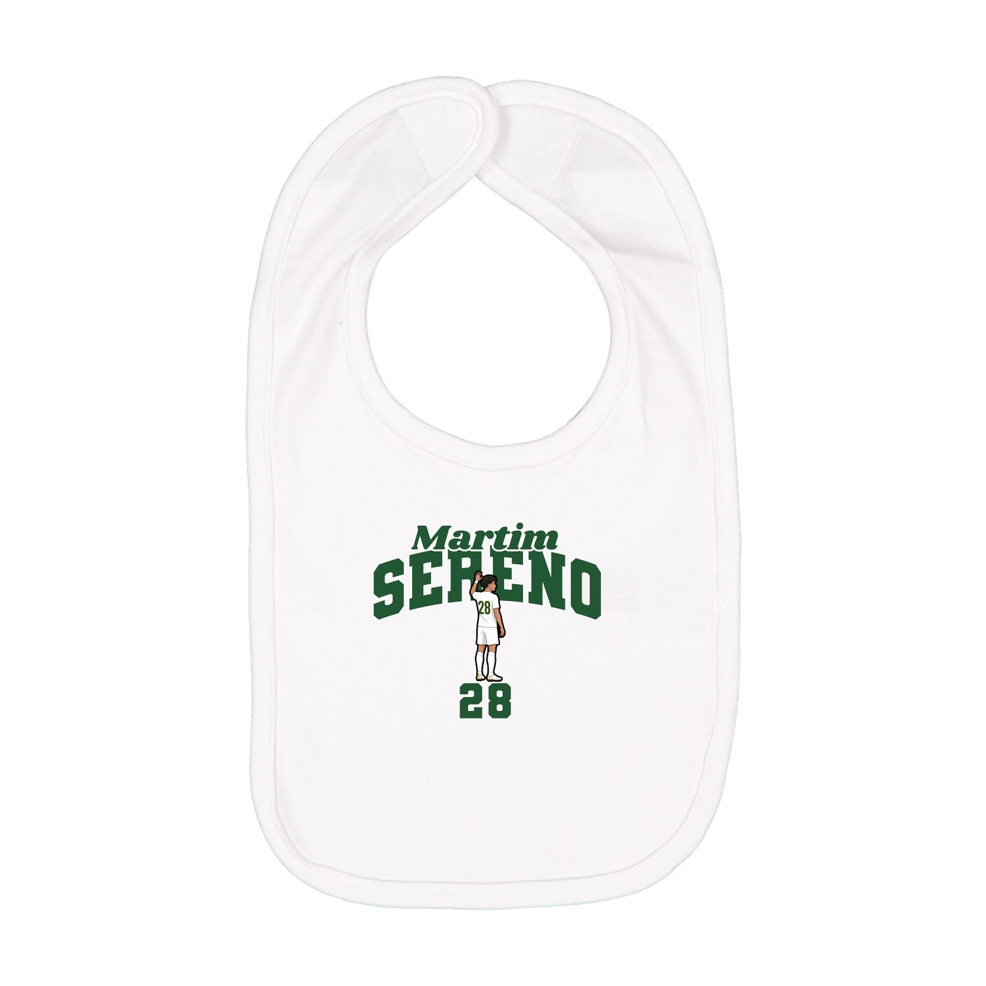 Infant Bib — Signature Arch in White