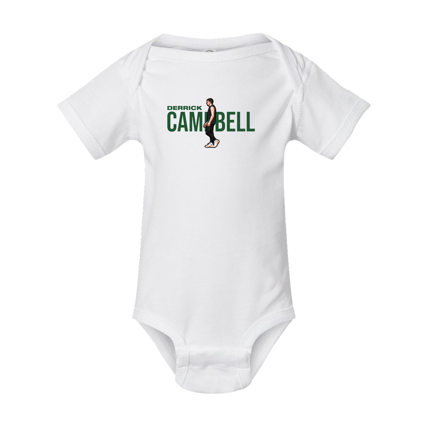 Baby Onesie — Player Name in White
